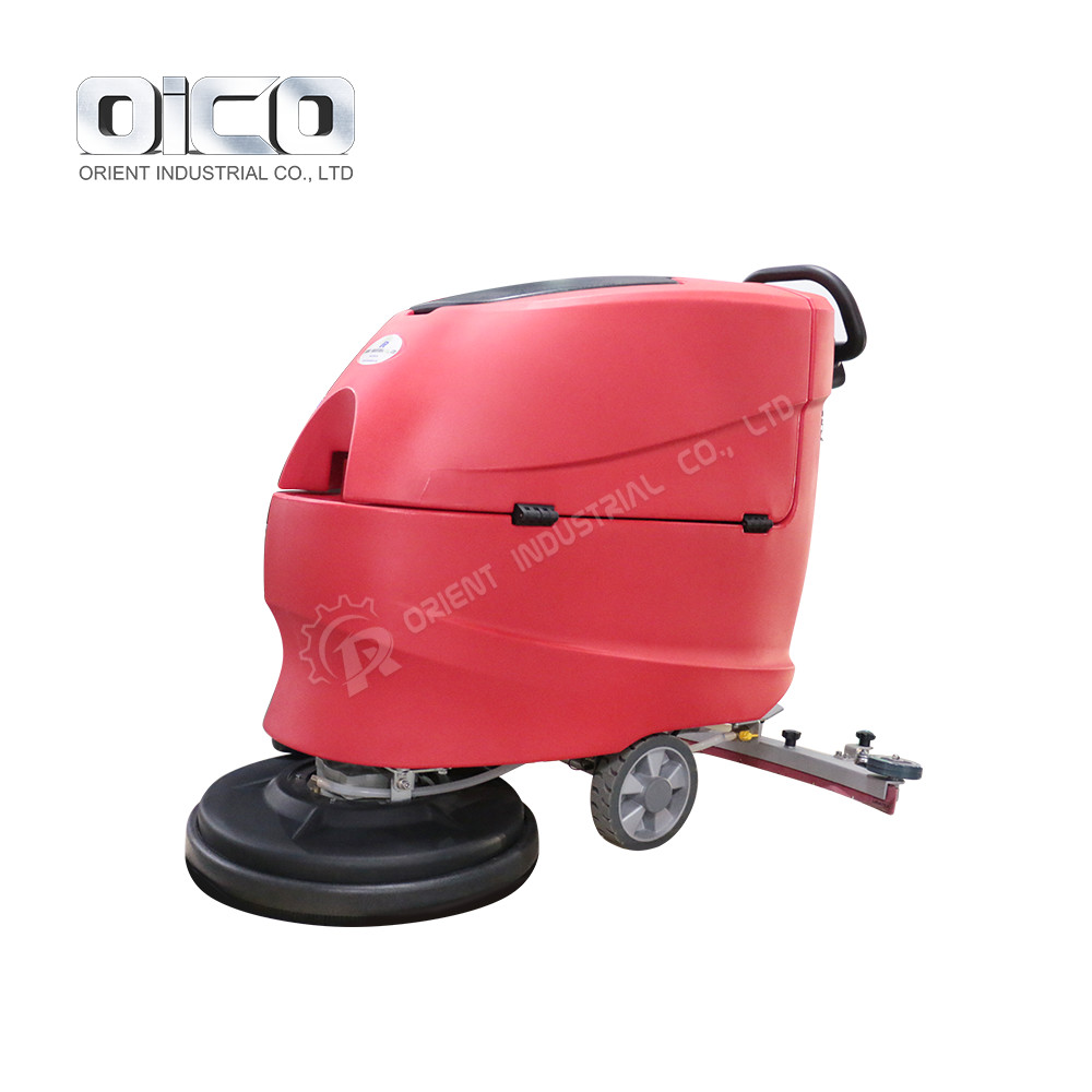 OR-V5 Red Hand Push Floor Scrubber